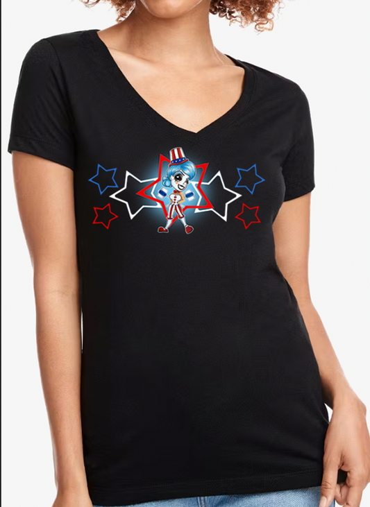 Mrs. Spaulding Stars Women's V Neck
