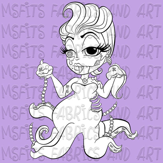 Ursula Zombie Digital Stamp